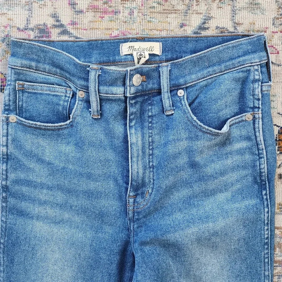 MADEWELL Jeans Women's 28 Blue Medium Wash High Rise Skinny Crop Denim Zip Fly - Picture 4 of 15